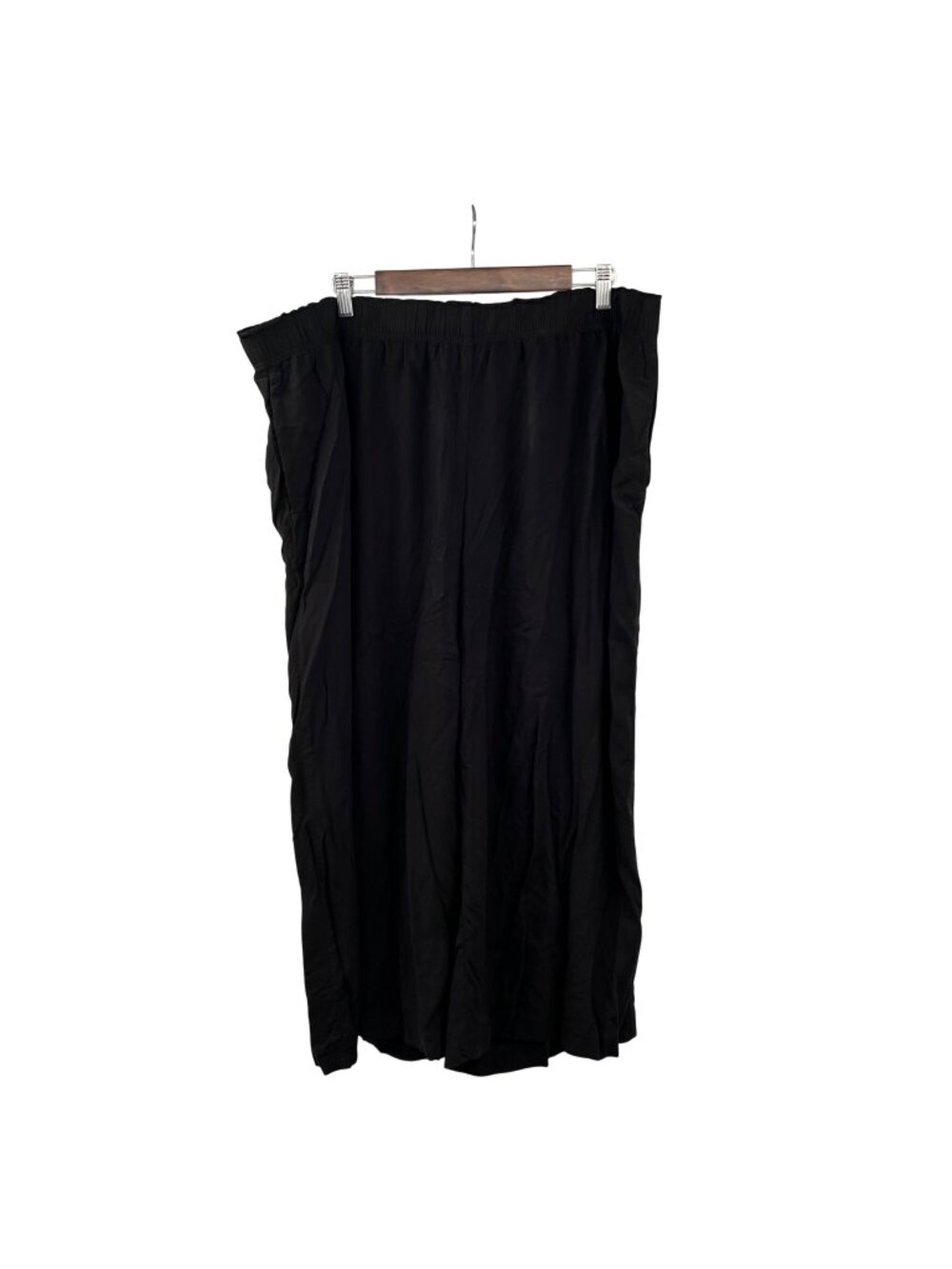 H&M Women's Wide Leg Pants Pull On Black Lightweight Size XXL Pockets